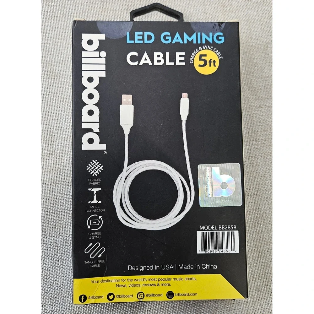 8pc Billboard & Wireless Gear Bundle Earbuds LED Gaming Cable Car Chargers NEW